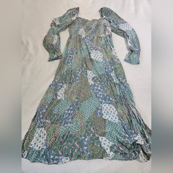 KITRI Jolene Mixed Floral Print Shirred Dress  - Picture 10 of 12